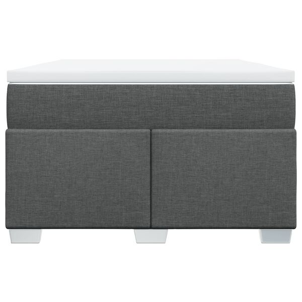 vidaXL Giroletto a Molle con Materasso Grigio Scuro 120x200 cm Tessuto