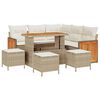 vidaXL Set Divano da Giardino 9 pz 7-Numero di posti Beige e Crema