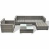 vidaXL Set Divani da Giardino 6 pz con Cuscini in Polyrattan Grigio