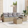 vidaXL Set Divano da Giardino Beige polyrattan