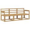 vidaXL Set di divani da esterno 3 pz Bianco Legno di Acacia Massello