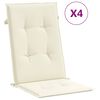 vidaXL Cuscini per Sedie 4 pz Crema 120x50x2 cm in Tessuto