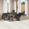 vidaXL Set Divano da Giardino 13 pcs Grigio polyrattan