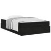 vidaXL Struttura letto con materasso con materasso 2 pcs Nero Velluto