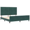 vidaXL Letto a molle con testiera Verde Scuro 180 x 200 cm Velluto