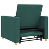 vidaXL Divano letto estraibile singolo Verde scuro 90 x 165 x 87 cm