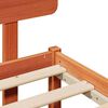 vidaXL Struttura del letto Marrone cerato 140 x 190 cm Pino massello
