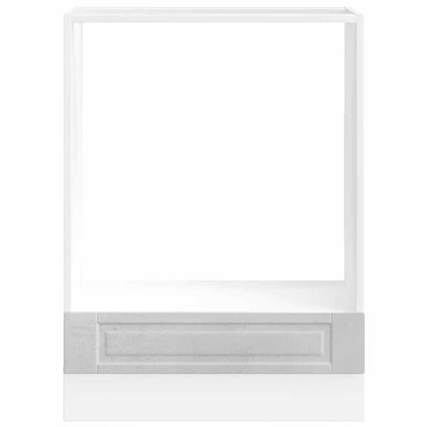 vidaXL Armadio per Forno Porto Grigio Cemento in Legno Multistrato