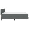 vidaXL Letto a molle con materasso Grigio scuro 200 x 200 cm Tessuto