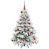 vidaXL Albero di Natale artificiale con 150 LED Bianco 150 cm PE e PVC
