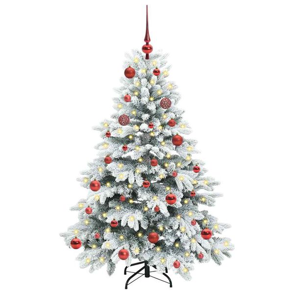 vidaXL Albero di Natale artificiale con 150 LED Bianco 150 cm PE e PVC