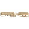 vidaXL Set di divani da esterno 9 pz Bianco e Beige Poliestere