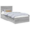 vidaXL Struttura del letto con cassetto Sonoma grigio 100 x 200 cm