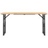 vidaXL Tavolo Pieghevole Birreria 170x50x75/105cm Legno Massello Abete