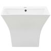 vidaXL Lavabo a Parete in Ceramica Bianco 500x450x410 mm
