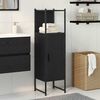 vidaXL Set di mobili per il bagno Rovere Nero 33 x 33 x 120,5 cm