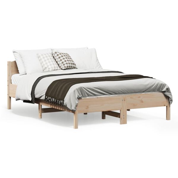 vidaXL Letto senza Materasso 120x190 cm in Legno Massello di Pino