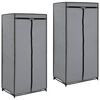 vidaXL Armadio 2 pz Grigio 75x50x160 cm
