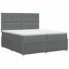 vidaXL Letto box spring con materasso Grigio Scuro 200 x 200 cm