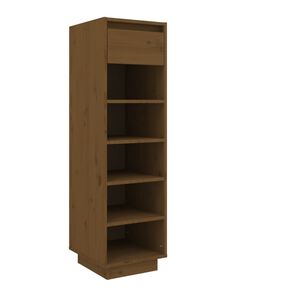vidaXL Scarpiera ambra 30x34x105 cm in Legno Massello di Pino