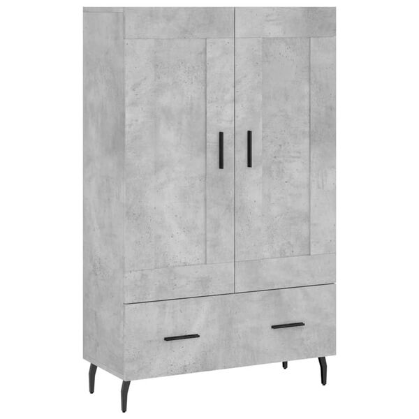 vidaXL Credenza Grigio Cemento 69,5x31x115 cm in Legno Multistrato