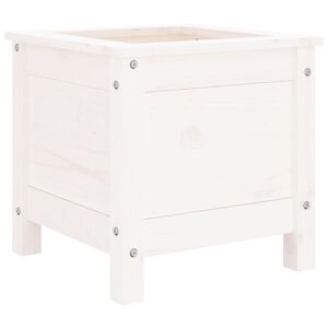 vidaXL Fioriera da Giardino Bianca 40x40x39 cm Legno Massello di Pino