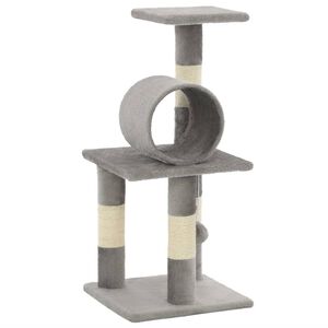 vidaXL Albero per Gatti con Tiragraffi in Sisal 65 cm Grigio