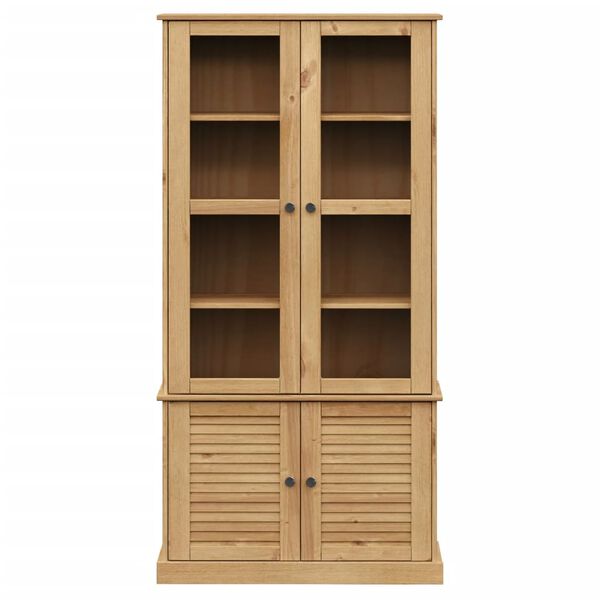 vidaXL Vetrina VIGO 85x35x170 cm in Legno Massello di Pino