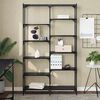 vidaXL Libreria Rovere nero 100 x 32 x 170 cm Legno multistrato