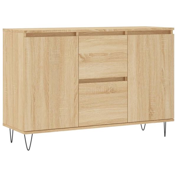 vidaXL Credenza Rovere Sonoma 101,5x35x70 cm in Legno Multistrato