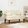 vidaXL Panca Chesterfield Crema 120,5 x 65 x 75 cm Pelle Sintetica