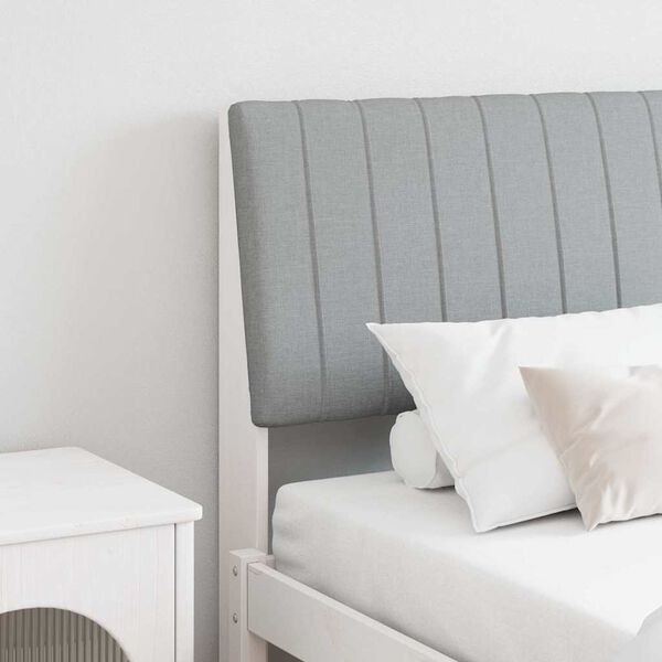 vidaXL Testiera imbottita Grigio chiaro 200 cm Pino massello