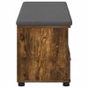 vidaXL Panca per ingresso con cuscino Rovere fum&eacute; 100 x 38 x 46 cm