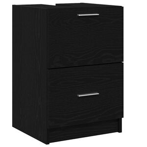 vidaXL Mobile da Bagno Rovere Nero 40 x 37 x 59 cm