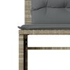 vidaXL Set Divano da Giardino 4pz con Cuscini Grigio Chiaro Polyrattan