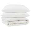 vidaXL Piumone con cuscino 3 pz Bianco Microfibra