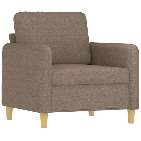 vidaXL Poltrona con Poggiapiedi Tortora 60 cm in Tessuto