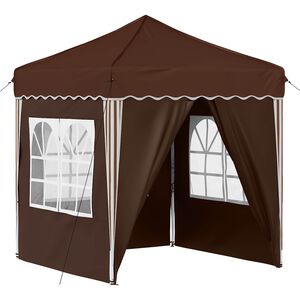 vidaXL Tenda per feste a pop-up 195 x 195 x 245 cm Marrone