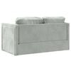 vidaXL Divano Letto da Terra 2 in 1 Grigio Chiaro 122x204x55cm Velluto