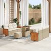 vidaXL Set Divano da Giardino 11 pcs Beige e Crema polyrattan