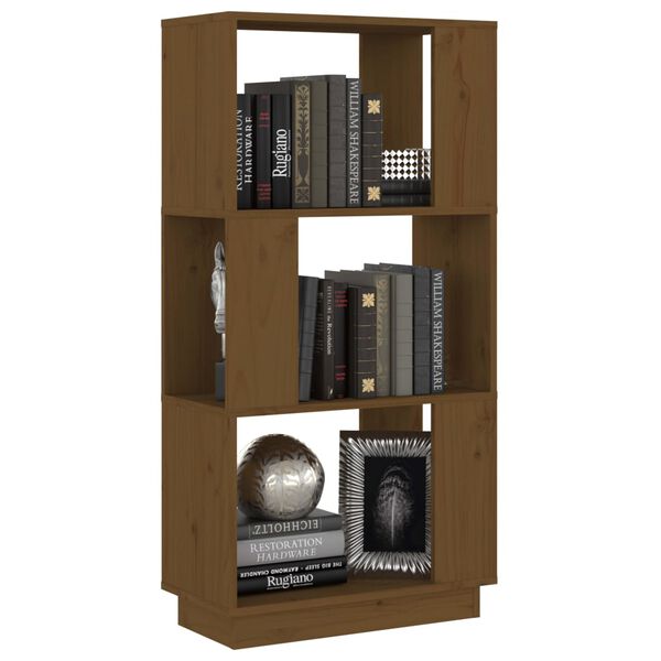 vidaXL Libreria/Divisorio Ambrato 51x25x101 cm in Massello di Pino