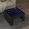 vidaXL Tavolino da Salotto con LED Infinity Nero 50x50x30 cm