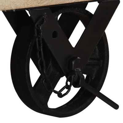 Mobile TV VidaXL In Legno Di Teak - 100x40x45 Cm, Stile Rustico, Piano Robusto - 4