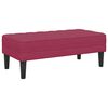 vidaXL panchina con cuscino Rosso Vino 113 x 57 x 39 cm Velluto