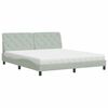 vidaXL Letto con Materasso Grigio Chiaro 180x200 cm in Velluto