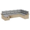 vidaXL Set Divano da Giardino 8 pz Beige e Grigio Chiaro polyrattan