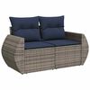 vidaXL Set Divani Giardino 7 pz con Cuscini Grigio Polyrattan Acacia
