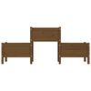 vidaXL Fioriera Marrone Ambra 178,5x44x75 cm in Legno Massello di Pino