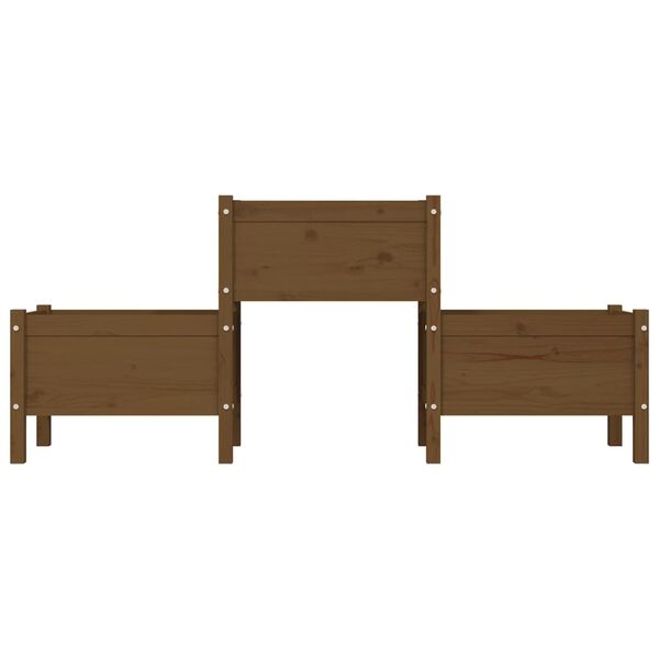 vidaXL Fioriera Marrone Ambra 178,5x44x75 cm in Legno Massello di Pino