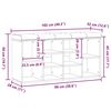 vidaXL Panca Porta Scarpe Rovere Artigianale 102x32x50 cm Truciolato